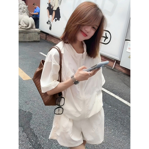 休闲立领防晒套装女2026夏季新款