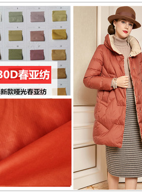 高端NEW轻薄春亚纺羽绒服布料布