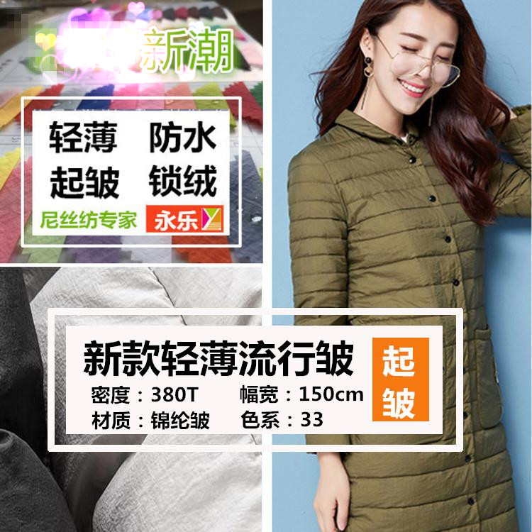 欧美哑光轻薄20D消光绉羽绒服料