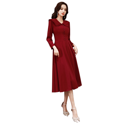 新娘高级感小红裙订婚结婚晚礼服