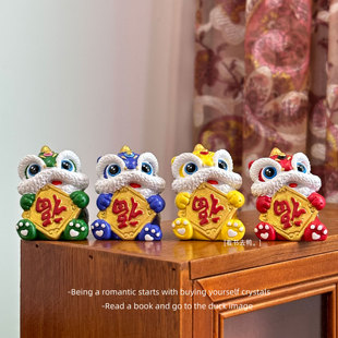 福到了醒狮摆件 招财进宝醒狮桌面摆件 创意醒狮高级感小众礼品