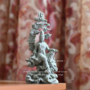 「逍遥水月 自在观音」中式阳台盆景装饰鱼缸造景桌面摆件礼物