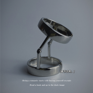 无聊了 套个手指头支架 练练弹一闪！能转动！解压骨节戒指 礼物