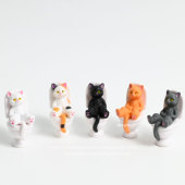 猫咪」躺姿猫咪摆件 坐在马桶上 创意趣味礼物 看看 「无聊了