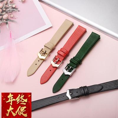 适用女款阿玛尼满天星真皮手表带14mm表链AR1681/AR2511/AR1926