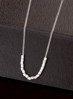 s925纯银简约百搭路路通项链女士