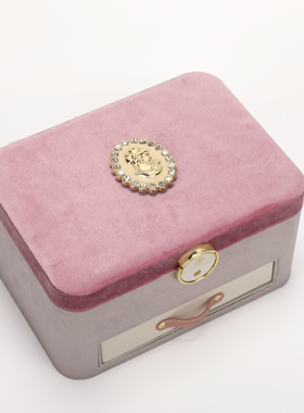 Sofis高档精丝绒首饰盒新款首饰收纳盒轻奢礼物项链戒指盒