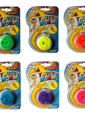 毛毛虫魔术道具吸卡包装海马精灵创意魔术工具 worm twisty