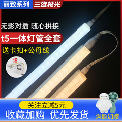 三雄极光t5灯管丽致led一体灯灯条暗藏光硬灯条220v灯带长条灯架