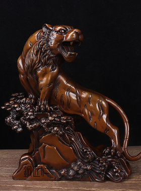 铜匠仁虎啸山河摆件办公室