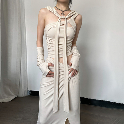 欧美风性感上衣半身裙时尚套装