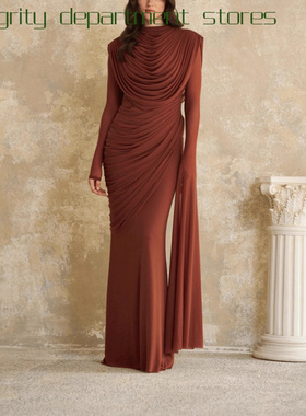 Hanging neck low neck slim fit sexy dress身斜肩荡领连衣裙女