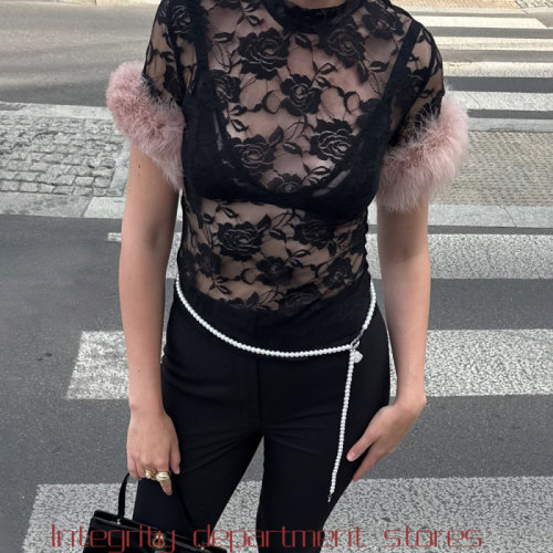 ChiffonT-shirtsexypatchworksli