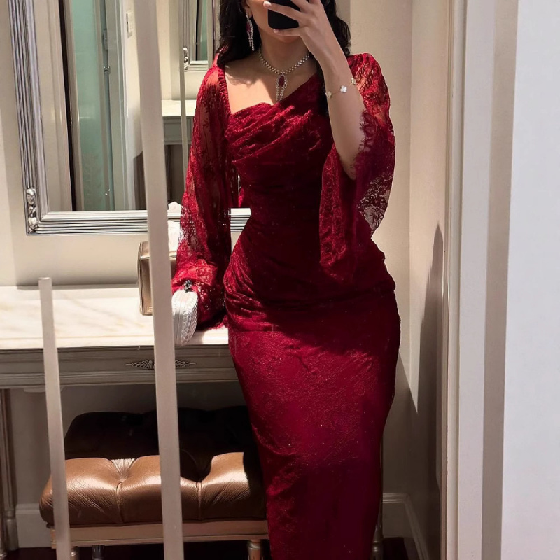 FlaredSexySlimmingOff-Shoulder