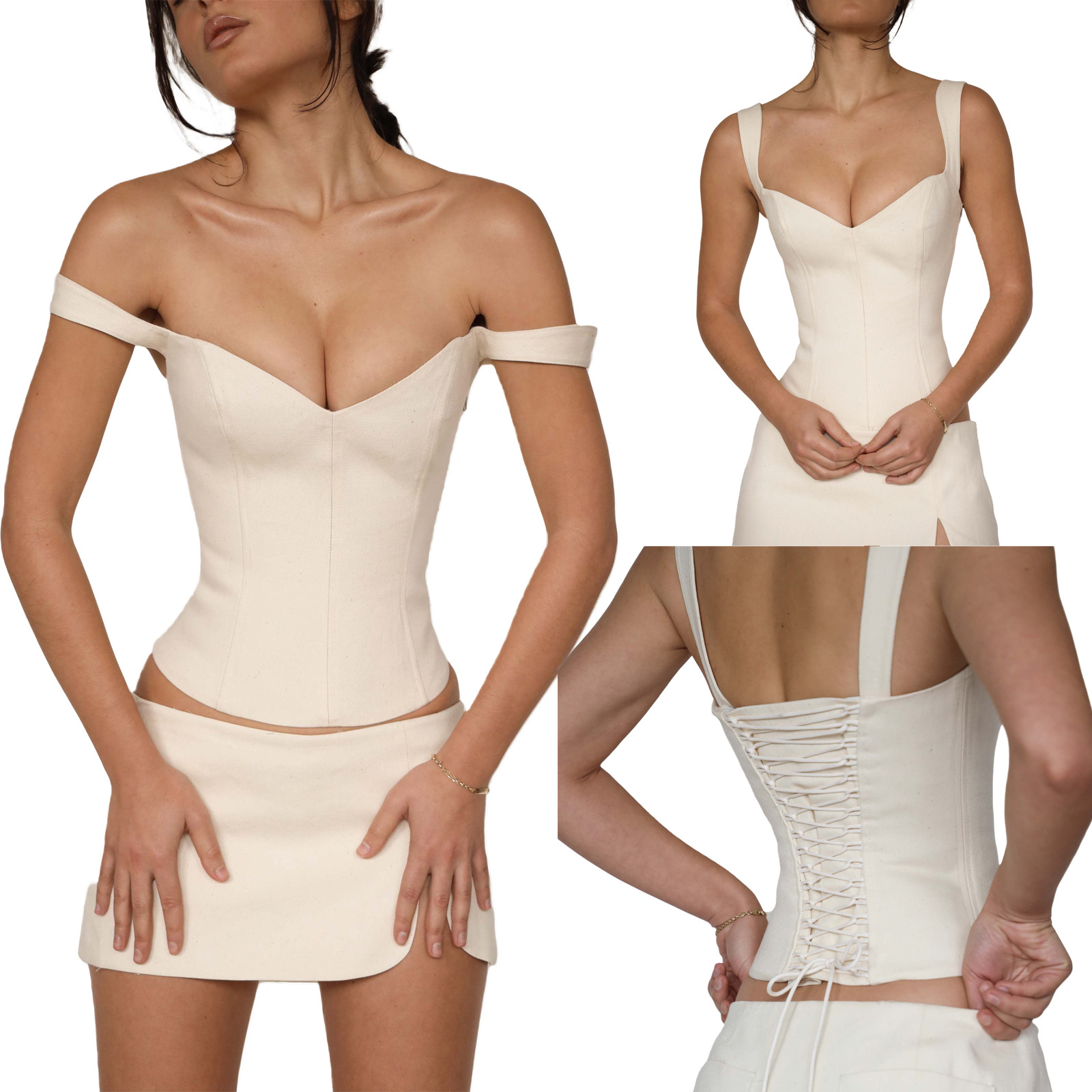 Tops, bras, suspenders, straps, and bottoms  紧身 收腹 纯棉