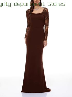 Hanging neck low neck slim fit sexy dress包臀礼服长款连衣裙