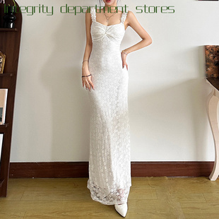 Back 纯色连衣裙 Sexy Netting Dres修身 Short Deep Strapless