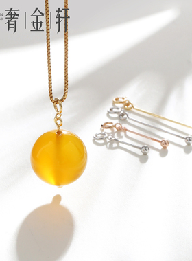 925纯银通孔吊坠弹簧扣项链吊坠