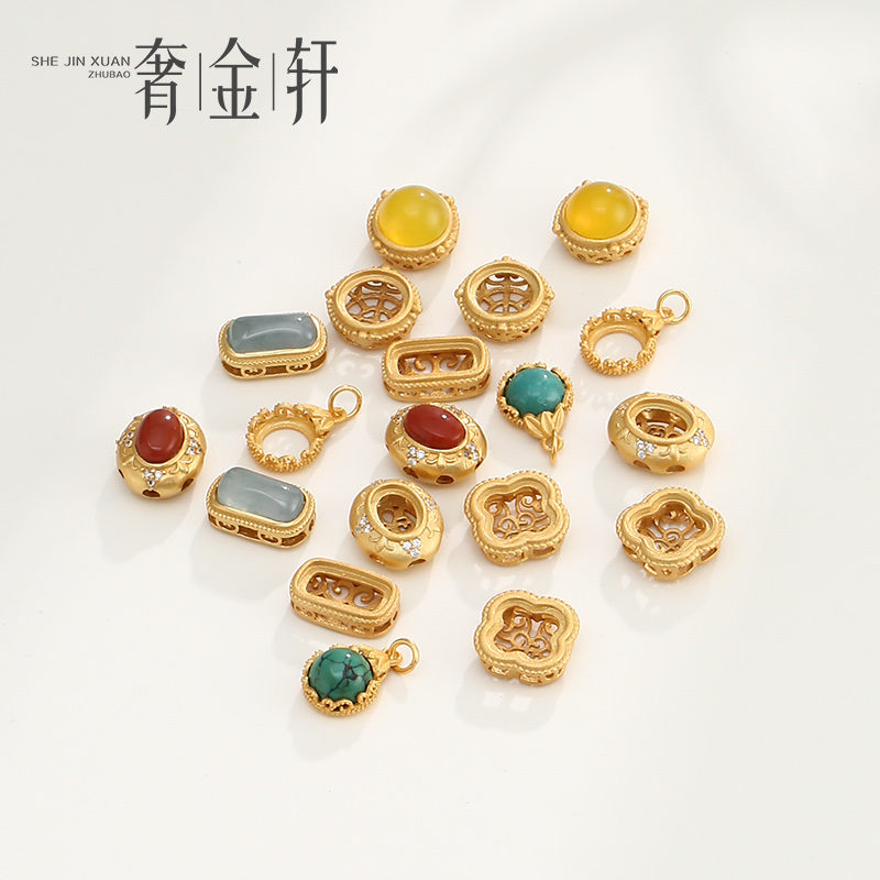 奢金轩隔珠手工编绳串珠手链空托