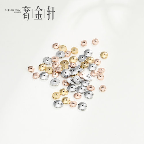 奢金轩飞碟耳堵耳针扣材料纯银