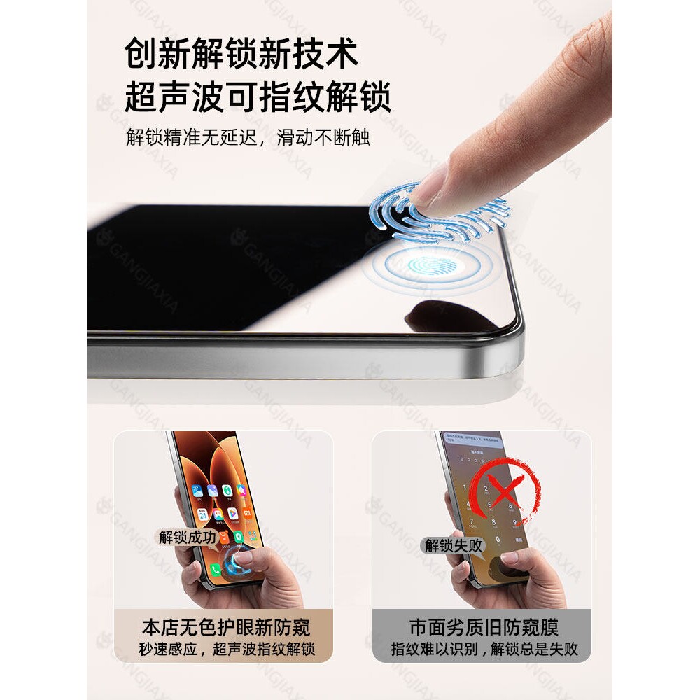 德国青果老黄适用小米17Pro防窥钢化膜17ProMax手机膜15ultra14/13全屏防摔11/10青春版新款防窥膜9por防指