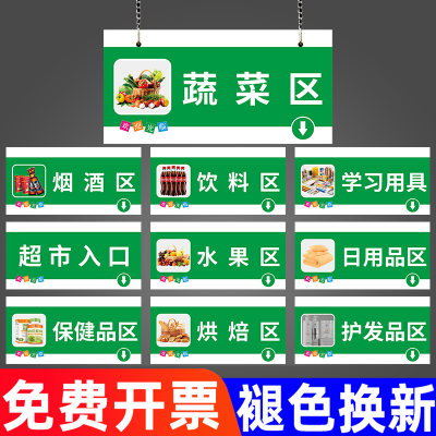 商场卖场超市分类划分标示牌