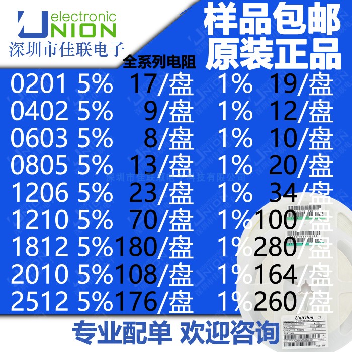 贴片电阻电容 0201 0402 0603 0805 1206 1210 2010 2512 0.1%-封面