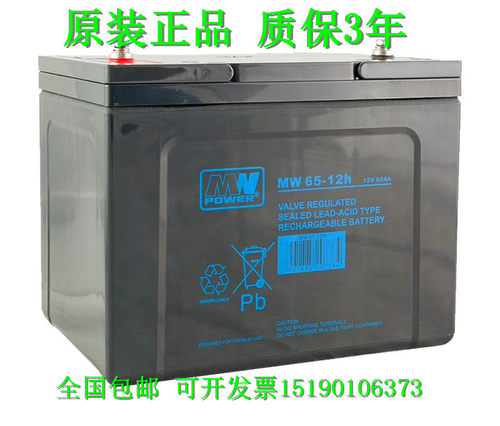 MN POWER蓄电池MW65-12H (12V65AH)直流屏UPS电源电瓶电机设备