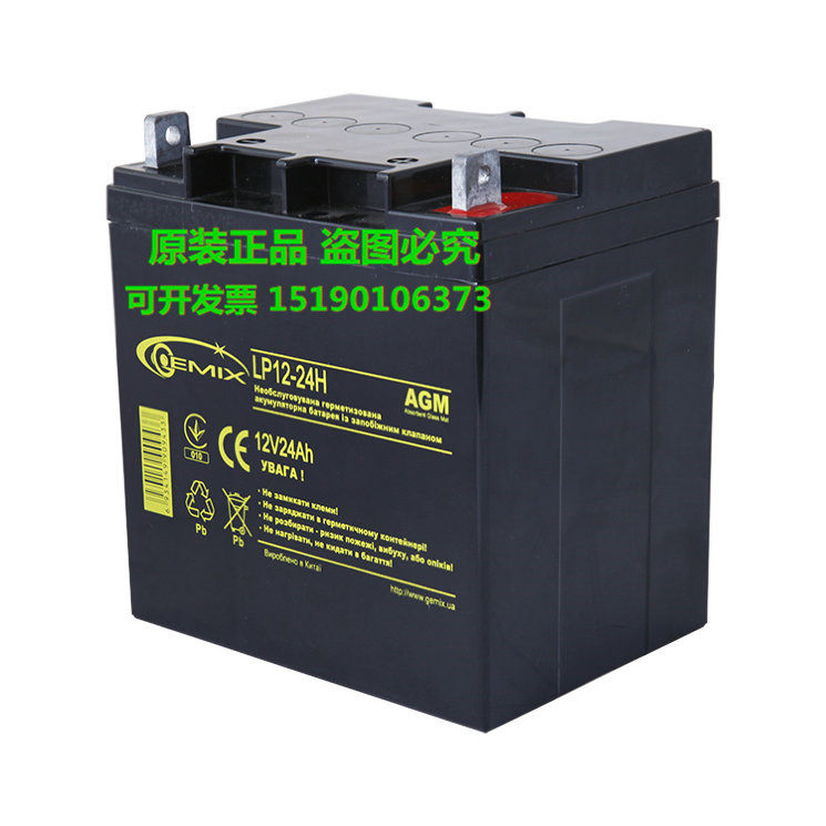 GEMIX蓄电池LP12-24H/12V24AH精密仪器/机械设备/铅酸免维护 电瓶