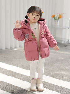 官方新品巴拉巴拉2023新款中小童女童羽绒服加厚短款女白鸭绒外套