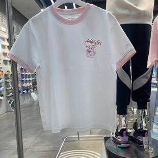 安踏儿童2026夏季女童装中大童小鹿斑比联名针织短袖T恤362628107