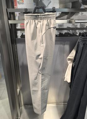 安踏舒乐裤丨2025冬季男士运动长裤防水加绒休闲直筒裤152547510N