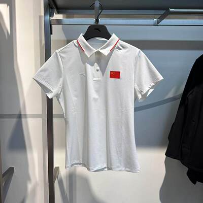 安踏短袖冠军国旗冰肤女子夏季翻领POLO衫商务通勤T恤衫162627145