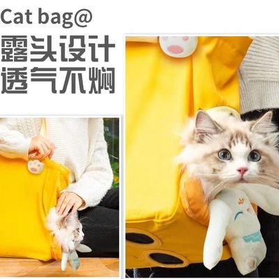 猫狗宠物背包帆布可露头露脚手提