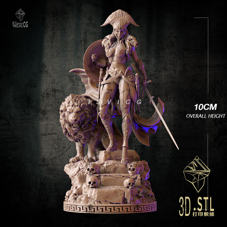 Ares战争之神NSWF双版白模3D打印模型数据stl人物手办高精素材