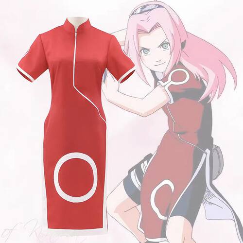 火影春野樱改良旗袍cos服