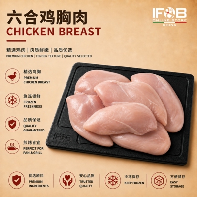 六合冷冻鸡胸肉±1kg Local Chicken Breast
