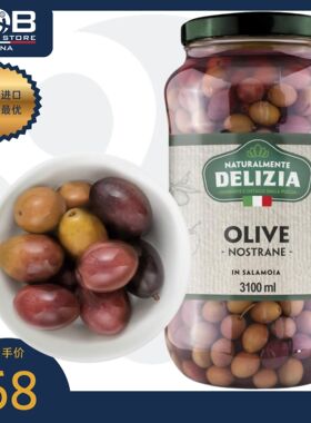 得里刺亚牌盐水浸橄榄罐头1.7公斤 Delizia Olive Nostrane