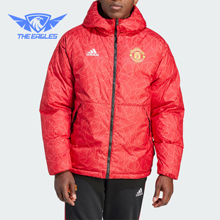 男子曼联足球文化休闲运动羽绒服IA8522 新款 Adidas 阿迪达斯正品