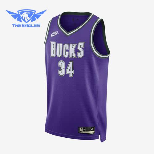 Nike/耐克正品密尔沃基雄鹿DRI-FIT 男子运动球衣DO9450-504