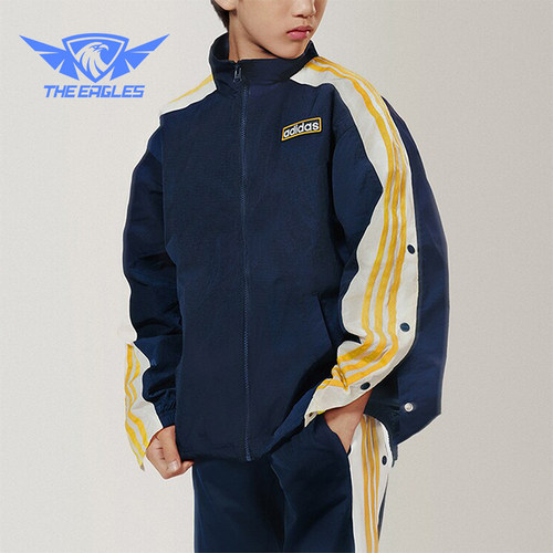 Adidas/阿迪达斯正品三叶草户外大童舒适运动宽松夹克外套IW7656