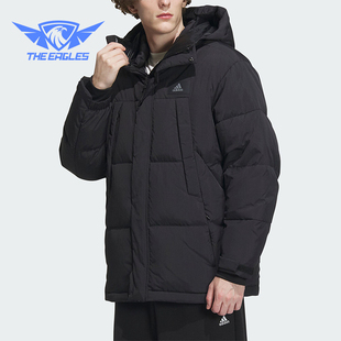 男子防风保暖连帽运动羽绒服IU2682 新款 Adidas 阿迪达斯正品