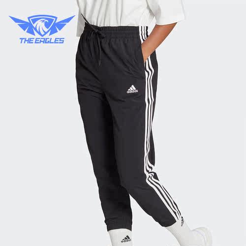 Adidas/阿迪达斯正品2023新款女子梭织健身运动长裤HT3398