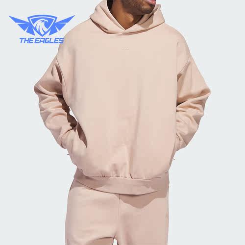 Adidas/阿迪达斯正品三叶草情侣款针织加绒连帽卫衣IM8418
