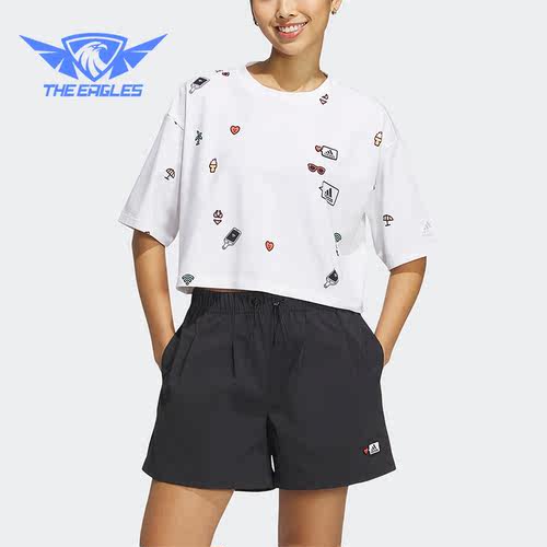 Adidas/阿迪达斯正品2023夏季新款女子透气运动短袖T恤HY2829