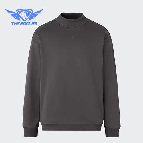 Adidas/阿迪达斯正品篮球加绒情侣针织舒适运动圆领卫衣IX1966