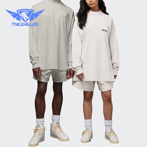 Adidas/阿迪达斯正品三叶草男女简约圆领长袖运动休闲T恤IA3423