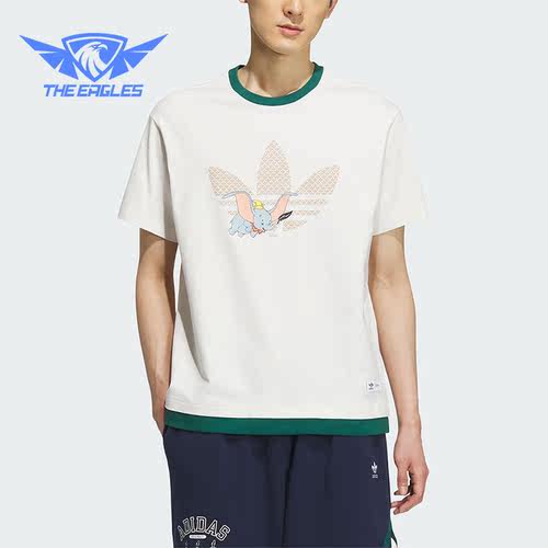 Adidas/阿迪达斯正品三叶草男子运动休闲卡通圆领短袖IN1071