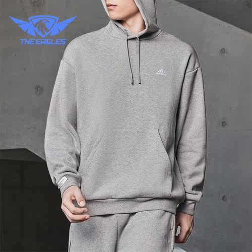 Adidas/阿迪达斯正品新款男女加绒运动休闲连帽卫衣IV7586