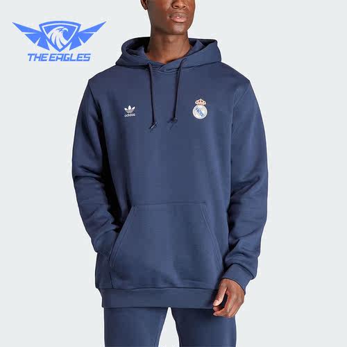 Adidas/阿迪达斯正品三叶草男子足球运动保暖连帽卫衣IL1025